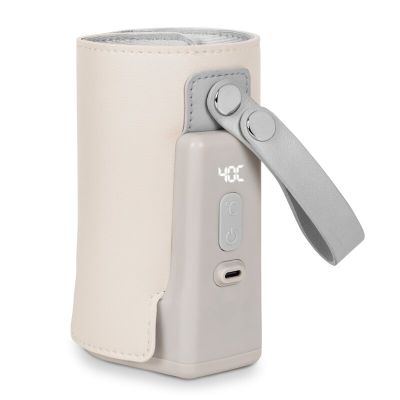 Lionelo - Incalzitor biberoane ThermUp Go Plus, Portabil, Cu aspect elegant, Temperatura constanta pana la 24 h, Incarcare USB, Bej BYNLOC-THERMUP_GO_PLUS_BEIGE_SAND