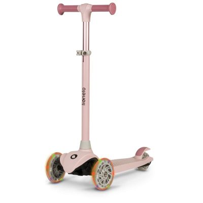 Lionelo - Trotineta pentru copii, Jessy, Pliabila, Pana la 50 Kg, Cu design ergonomic, Cu lumini LED, 56 x 26 x 67-82 cm, 3 ani+, Roz BYNLOE-JESSY_PINK_ROSE