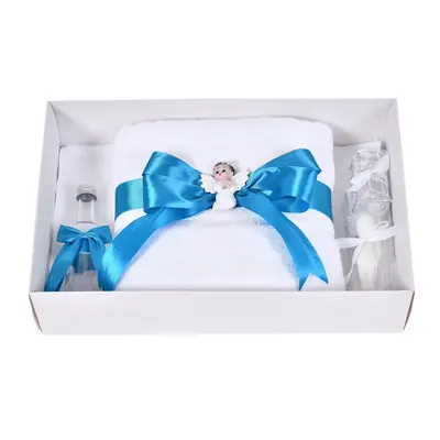 Trusou botez baietel, funda turcoaz dichisita si ingeras, Denikos&reg; C9323 NKO6046