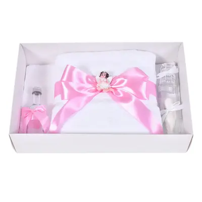 Trusou botez fata, funda roz eleganta si ingeras, Denikos&reg; C9325 NKO6048