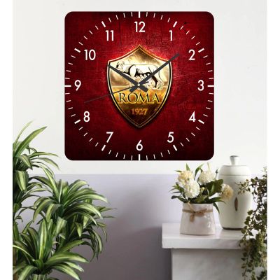 Ceas de perete as roma -30x30 cm-plastic-patrat-visiniu