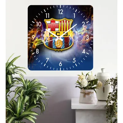 Ceas De Perete Barcelona 2 -albastru-48x48 Cm-plastic-patrat