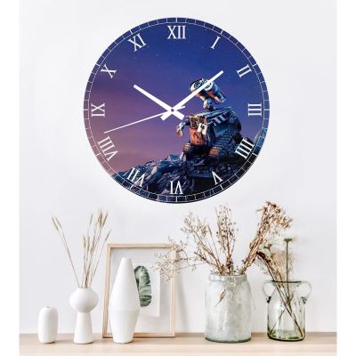 Ceas pentru copii wall-e -albastru-plastic-rotund-30 cm
