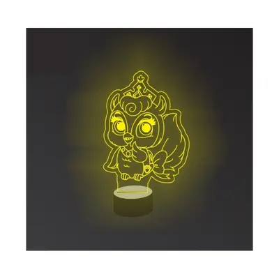 Lampa 3d Led - Bufnita -neagra