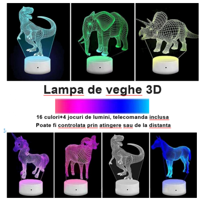 Lampa 3d led - icoana maica domnului -neagra