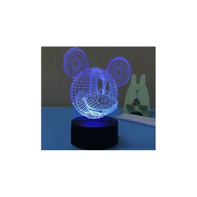 Lampa 3d Led - Mickey Mouse -alba