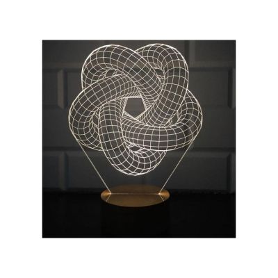 Lampa 3d led - spirala torus -luminata cu telecomanda
