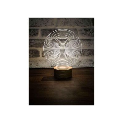 Lampa 3d led - vortex -luminata cu telecomanda