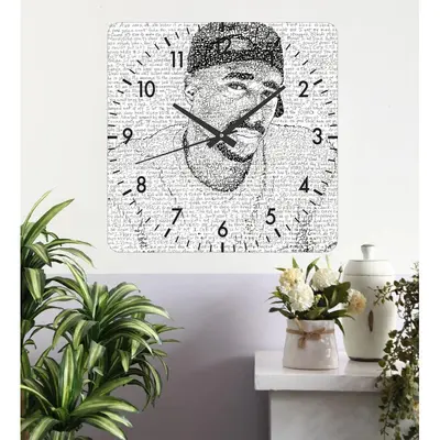 Ceas De Perete 2pac -alb-40x40 Cm-plastic-patrat