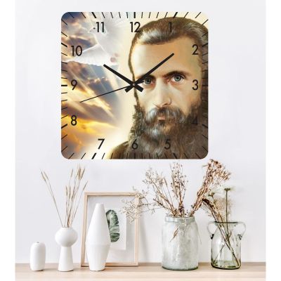 Ceas de perete arsenie boca -48x48 cm-plastic-patrat-multicolor