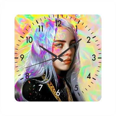 Ceas De Perete Billie Eilish -30x30 Cm-plastic-patrat-multicolor