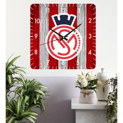 Ceas de perete csm oradea -48x48 cm-plastic-patrat-multicolor