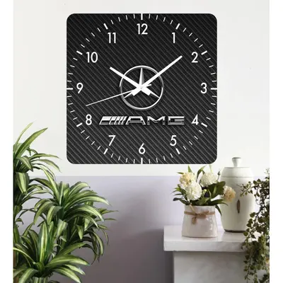 Ceas De Perete Mercedes Grey -gri-40x40 Cm-plastic-patrat