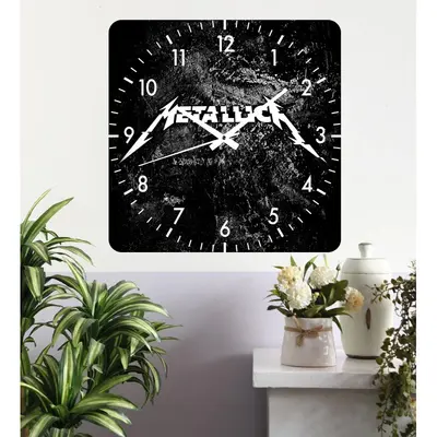 Ceas De Perete Metallica Silver -negru-48x48 Cm-plastic-patrat
