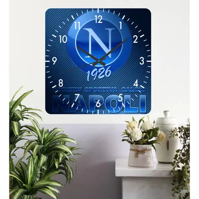 Ceas De Perete Napoli -albastru-40x40 Cm-plastic-patrat