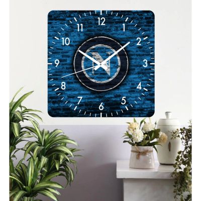 Ceas de perete napoli 1 -albastru-40x40 cm-plastic-patrat