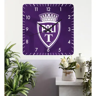 Ceas De Perete Poli Timisoara -40x40 Cm-plastic-patrat-mov