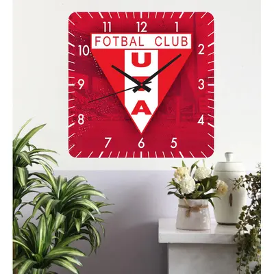 Ceas De Perete Uta Arad -rosu-40x40 Cm-plastic-patrat