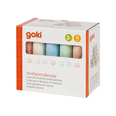 Creta colorata pentru desenat pe asfalt, set 15 bucati - okegoki58688