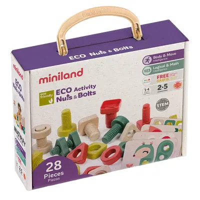 Joc educativ pentru dezvoltarea motricitatii eco suruburi si piulite - okeml32255