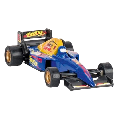 Masinuta de curse die-cast, cu motoras pull-back, albastra - okegoki12162al