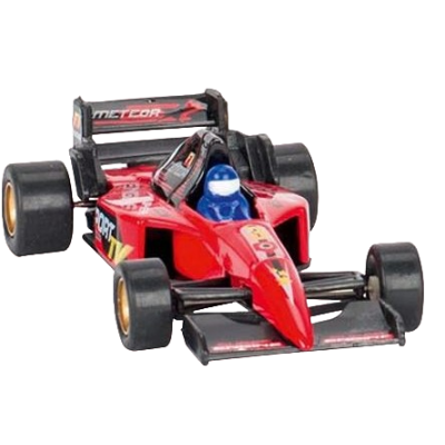 Masinuta de curse die-cast, cu motoras pull-back, rosie - okegoki12162r