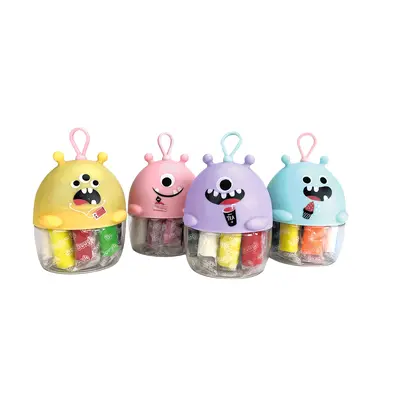 Miniset de modelaj cu 10 culori de plastilina usoara monstruleti bleu - okebel53041b