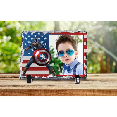 Placa Ardezie Captain America