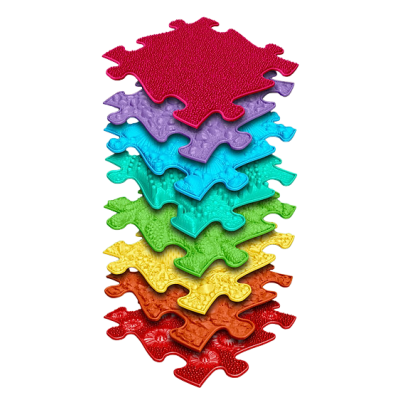 Set covorase ortopedice senzoriale tip puzzle curcubeu - okemfk-079