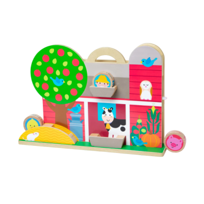 Set de joaca din lemn acrobatii la ferma colectia go tots - okemd30740