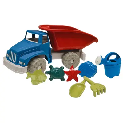 Set jucarii apa si nisip cu basculanta, stropitoare, forme si unelte recycled - okeagi6250-0ric