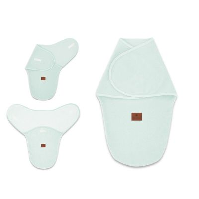 MimiNu - Sistem de infasare bebe, 0 - 3 luni, Din tesatura thermofrotte, Cold Mint BYN6426972023283