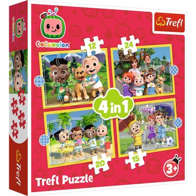 PUZZLE TREFL 4IN1 COCOMELON PREZENTAREA FAMILIEI VIV34647