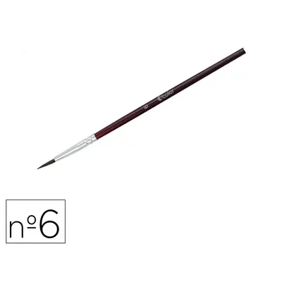 Set 10 pensule rotunde nr 6, din par de ponei - okelfc2206