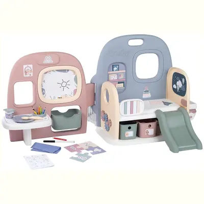 Centru de ingrijire pentru papusi smoby baby care childcare center albastru roz cu accesorii hubs7600240307