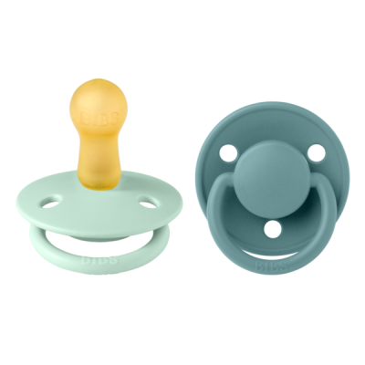 Bibs - set 2 suzete de lux latex, tetina rotunda, 6 luni +-nordic mint/island sea bbb190232