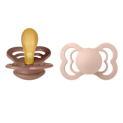 Bibs - set 2 suzete supreme latex, tetina simetrica, 6 luni +-blush/woodchuck  bbb270337