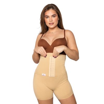 Colanti scurti modelatori cu centura abdominala postnatala integrata, wondermom bej marimea s tna20103