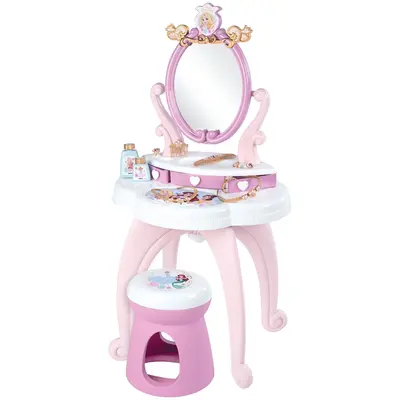 Jucarie smoby masuta de machiaj disney princess 2 in 1 roz cu accesorii hubs7600320250