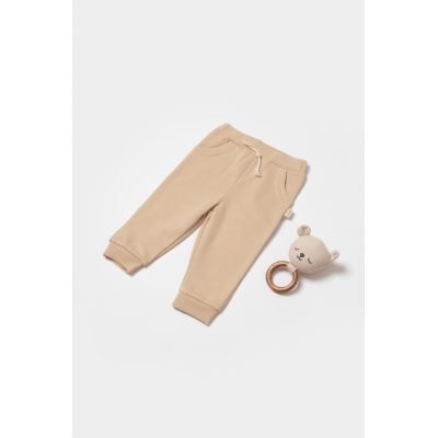 Pantaloni lungi, Two thread, 100%bumbac organic - Stone, BabyCosy (Marime: 6-9 luni) JEMBC-CSY8023-6