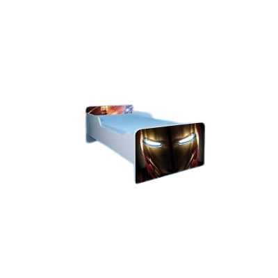 Patut Pentru Baieti Cu Iron Man 140x70 Cu Sertar Si Saltea Inclusa Ptv1725