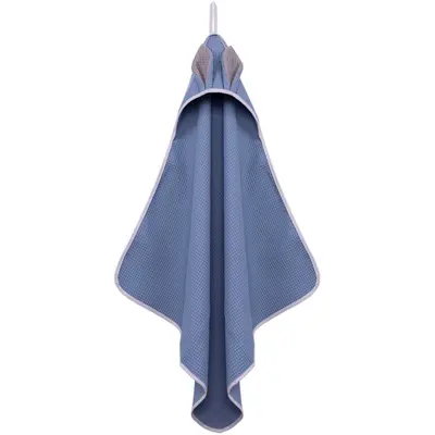 Prosop de baie cu gluga Waffle Bunny 80x80 cm Infantilo IF2511 BBJIF2511_Albastru Inchis