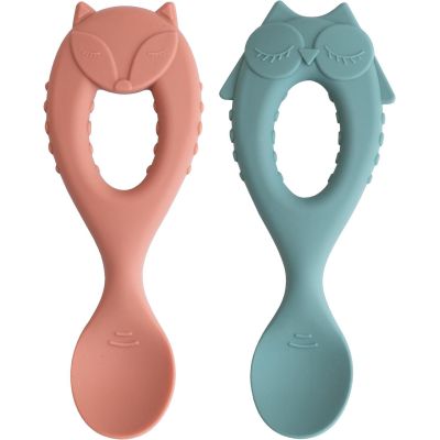 Set lingurite din silicon - bufnita & vulpita