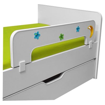 Paravan Protectie Pat Copii Sky-b-u Cu Decupaje Si Ornamente Colorate - 70 X 18 Cm - ASC-par-u-dec-sky-b