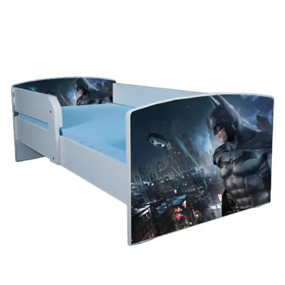Pat Batman 130x60 Pentru Baieti, Model Cu Sertar Ptv3363