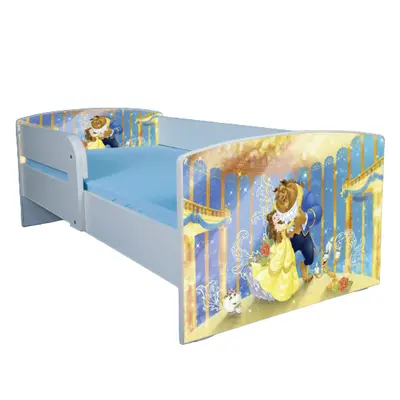 Pat Frumoasa Si Bestia 130x60 Fete 2-6 Ani Cu Sertar Ptv3402