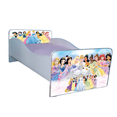 Pat Fetite 2-6 Ani Printesele Disney 130x60 Cm, Fara Sertar Ptv3458