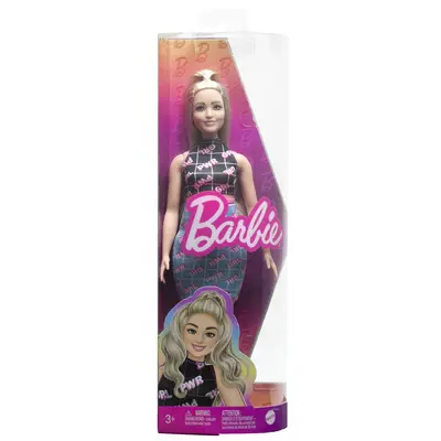 PAPUSA BARBIE FASHIONISTA BLONDA CU BORSETA ROZ VIVMTFBR37_HPF78
