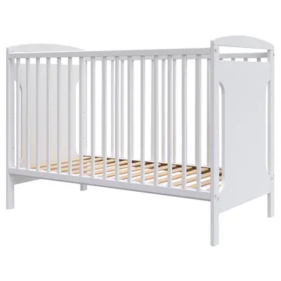 Patut copii din lemn hubners karly 120x60 cm alb hubphkar12al