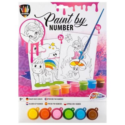 Set pictura pe numere - unicorn si zana